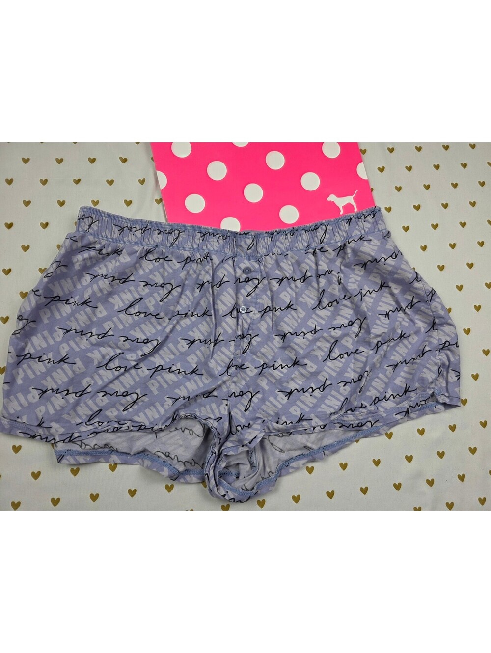 Victorias Secret PINK Logo Large Sleep Shorts Boxers Pajama Bottoms